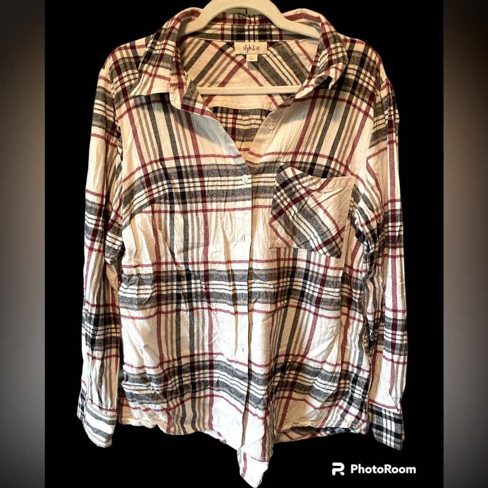Style & Co Flannel-Sz L